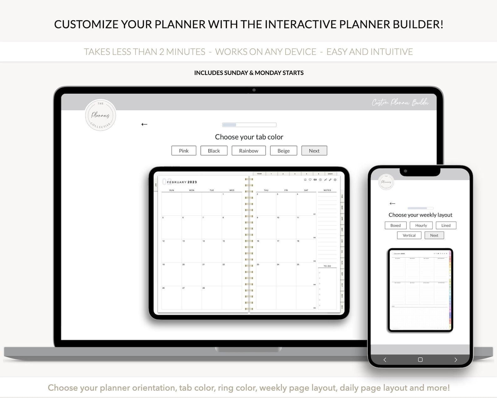 Digital Planner, 2024 2025 Undated Planner,