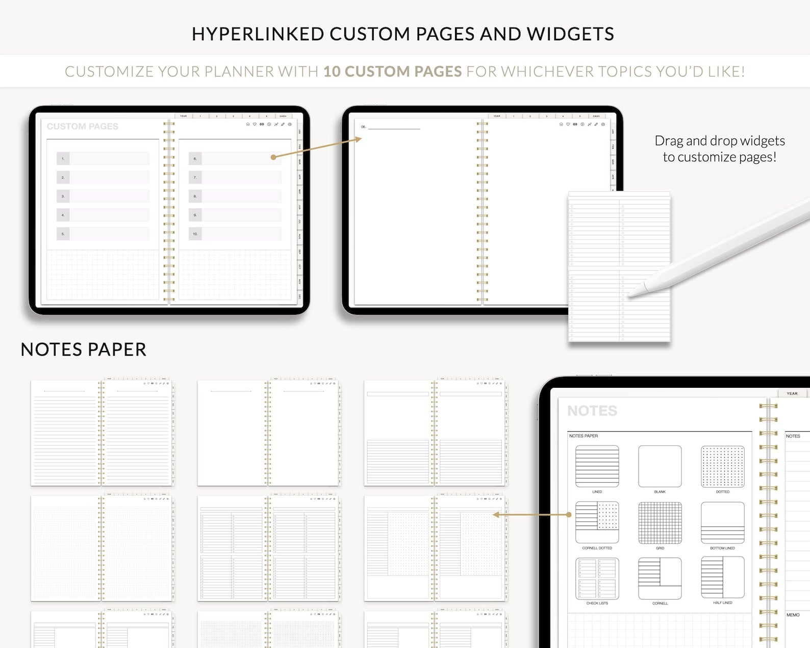 Digital Planner, 2024 2025 Undated Planner,